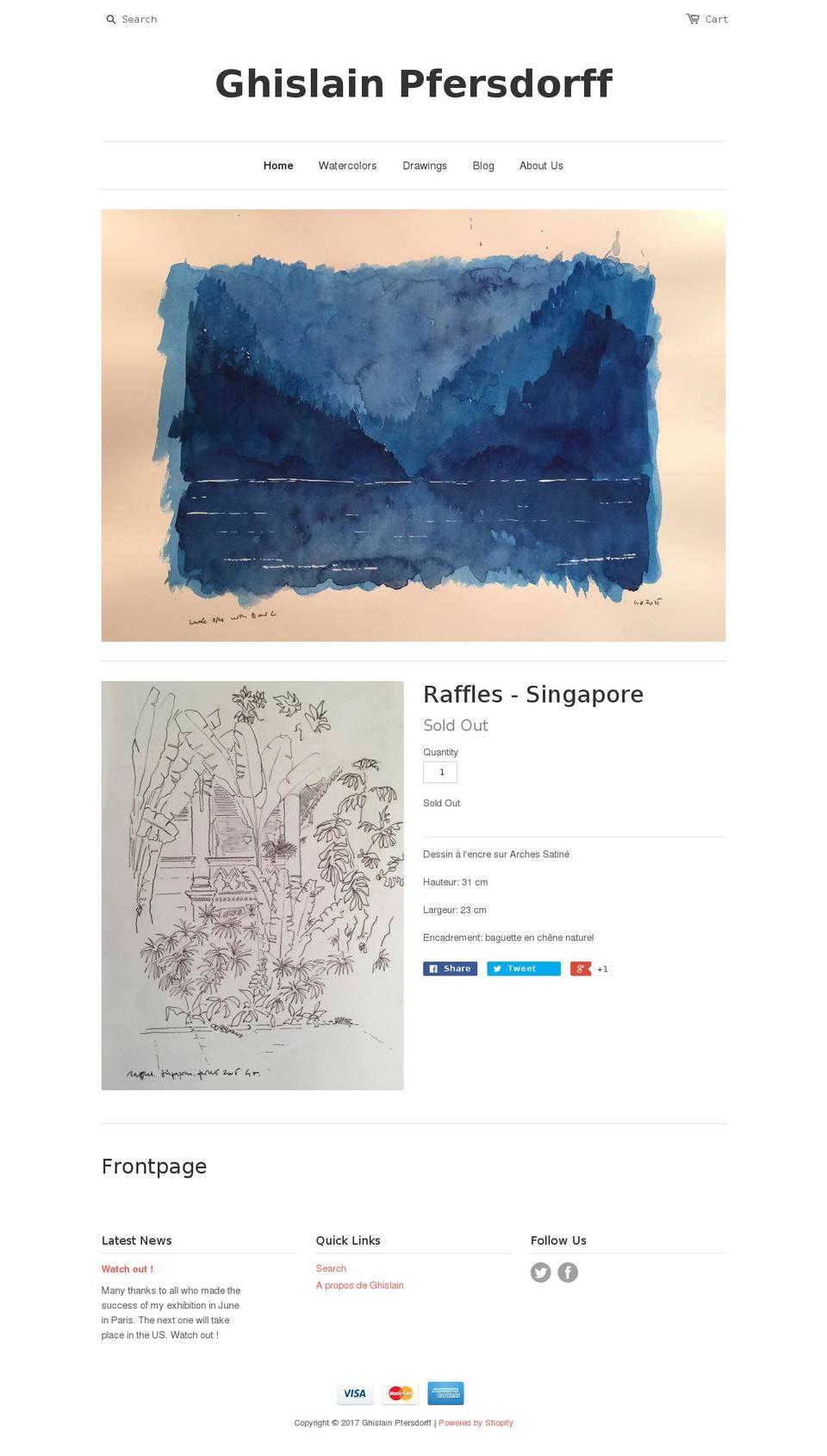 ghislainpfersdorff.com shopify website screenshot