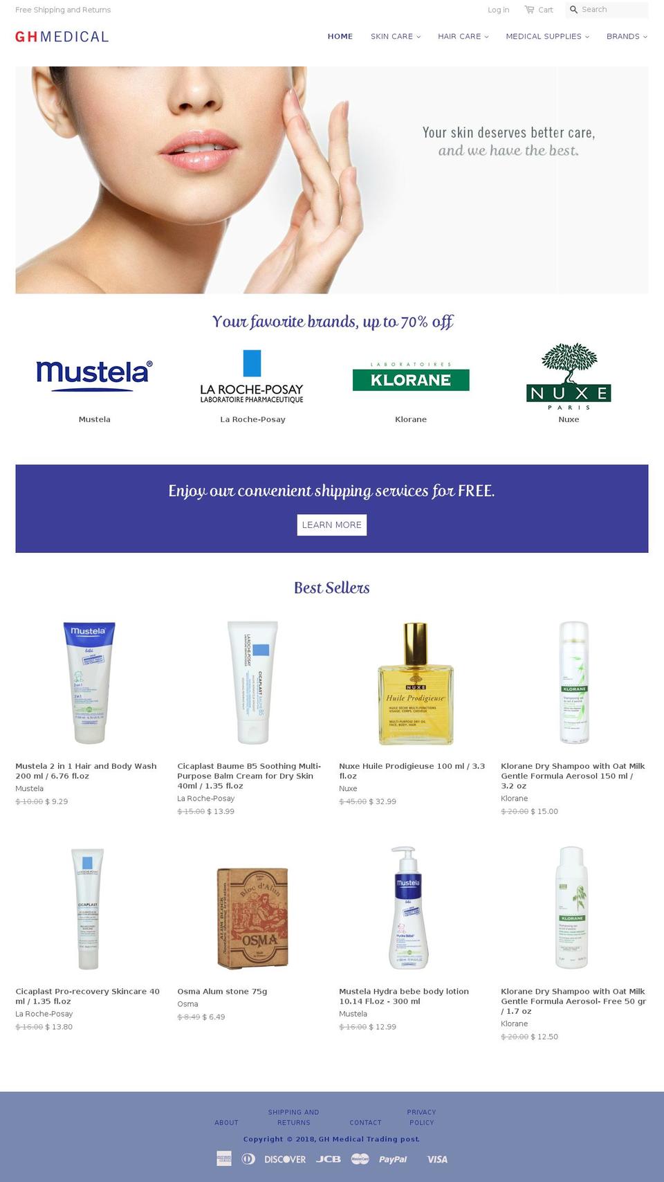 ghmedicalstore.com — Shopify storefront screenshot