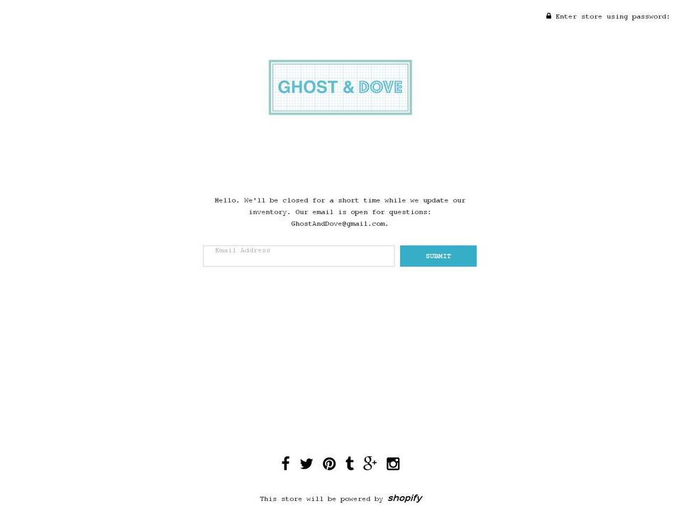 ghostdove.com — Shopify storefront screenshot