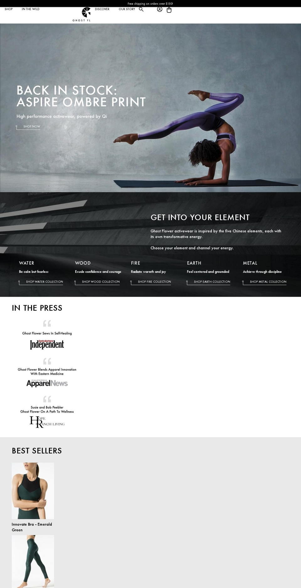 ghostflower.com shopify website screenshot