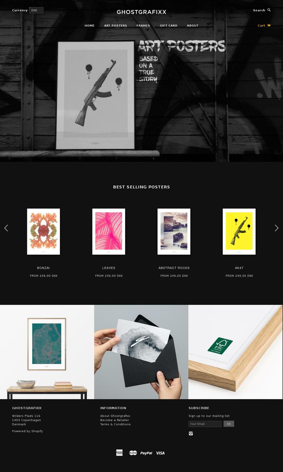 ghostgrafixx.com — Shopify storefront screenshot
