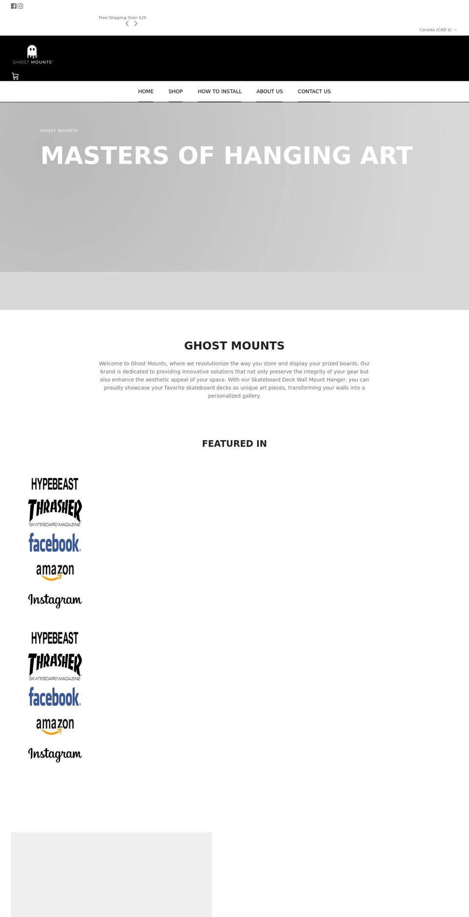 ghostmounts.com shopify website screenshot