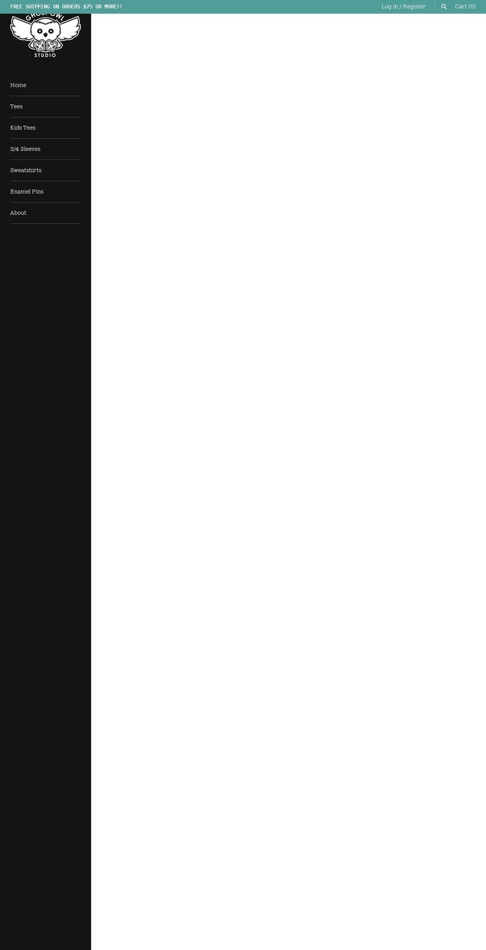 ghostowlstudio.com shopify website screenshot