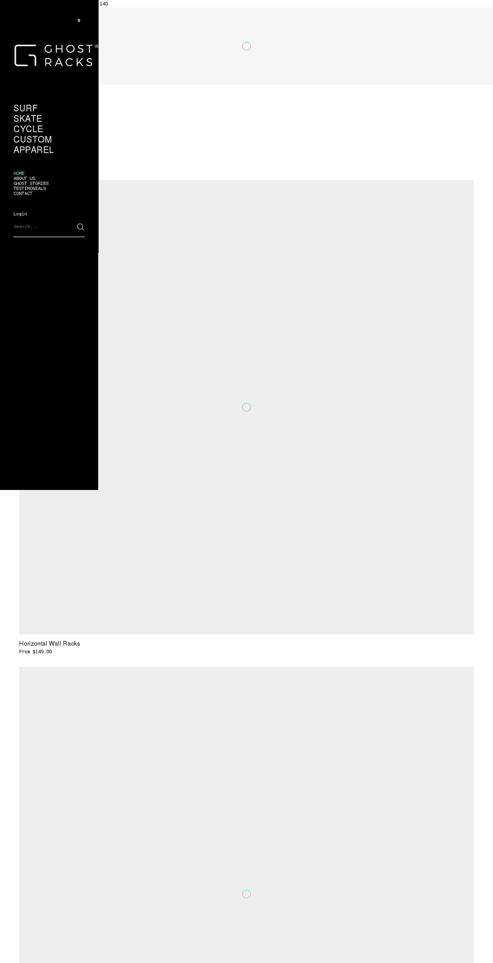 ghostracks.com.au shopify website screenshot