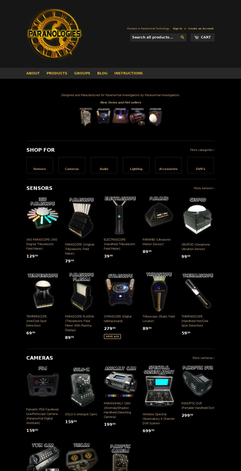 ghostscope.com — Shopify storefront screenshot