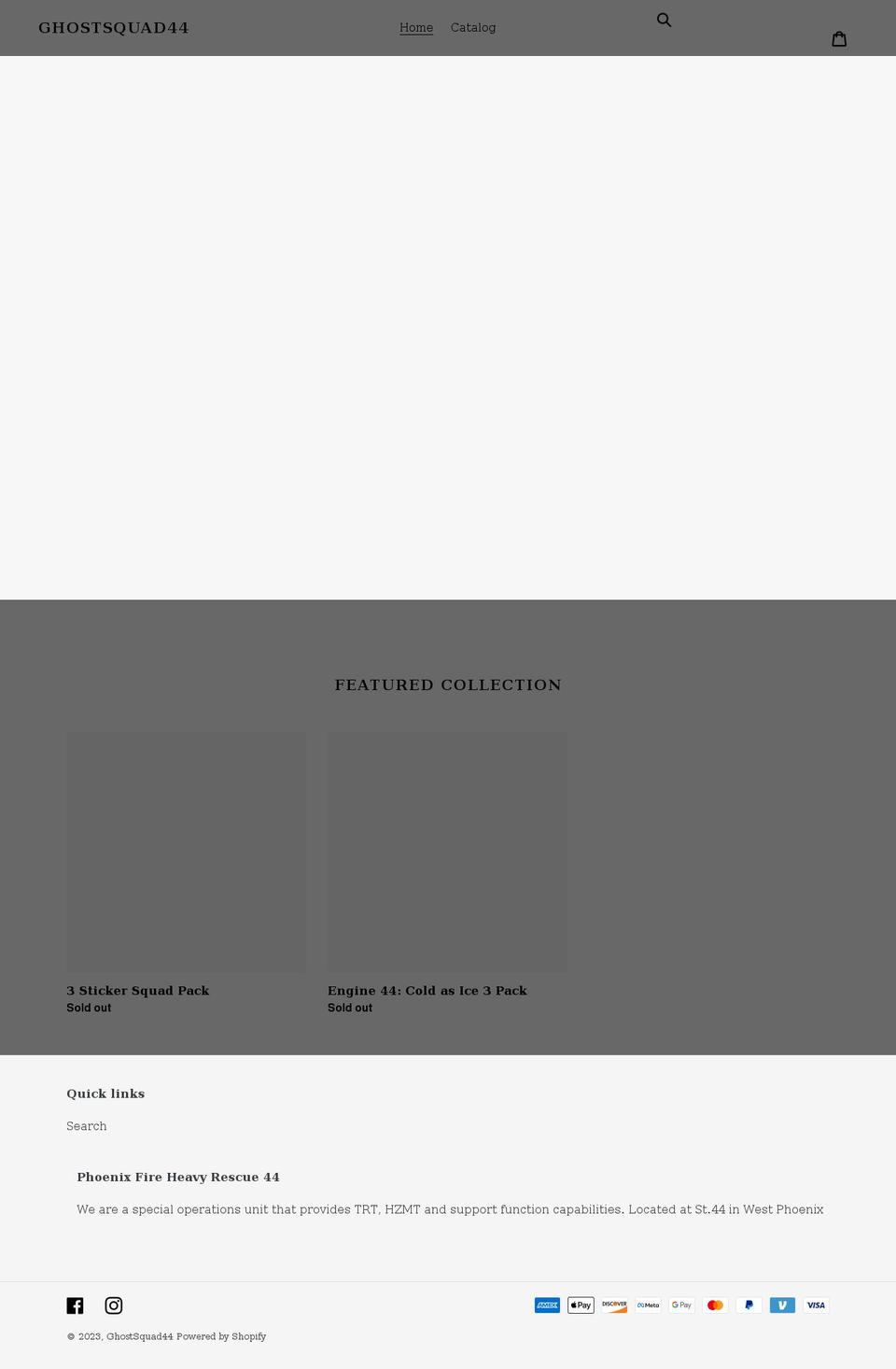 ghostsquad44.com shopify website screenshot
