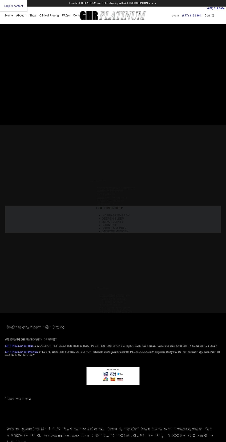 ghrplatinum.com shopify website screenshot