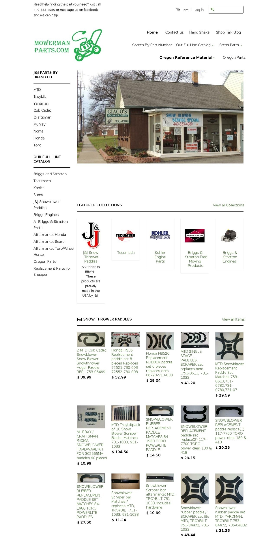 giacosmowershop.com — Shopify storefront screenshot
