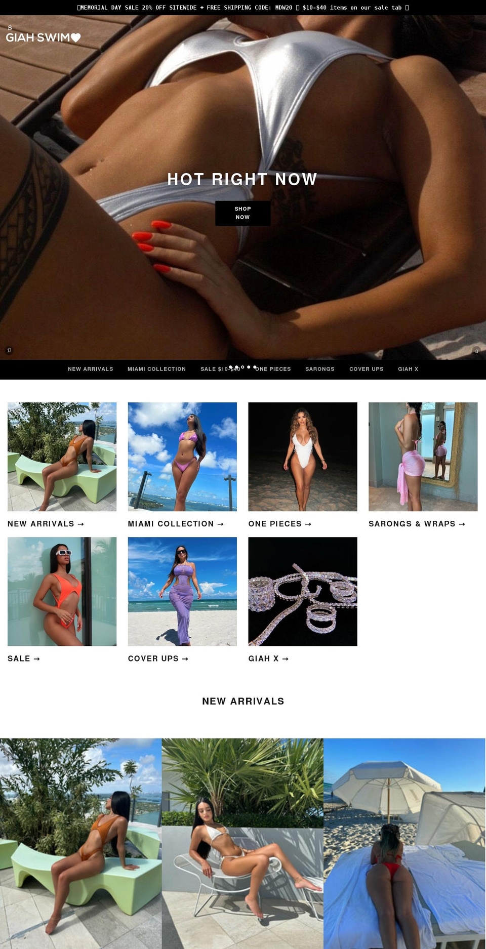 giahswim.com shopify website screenshot