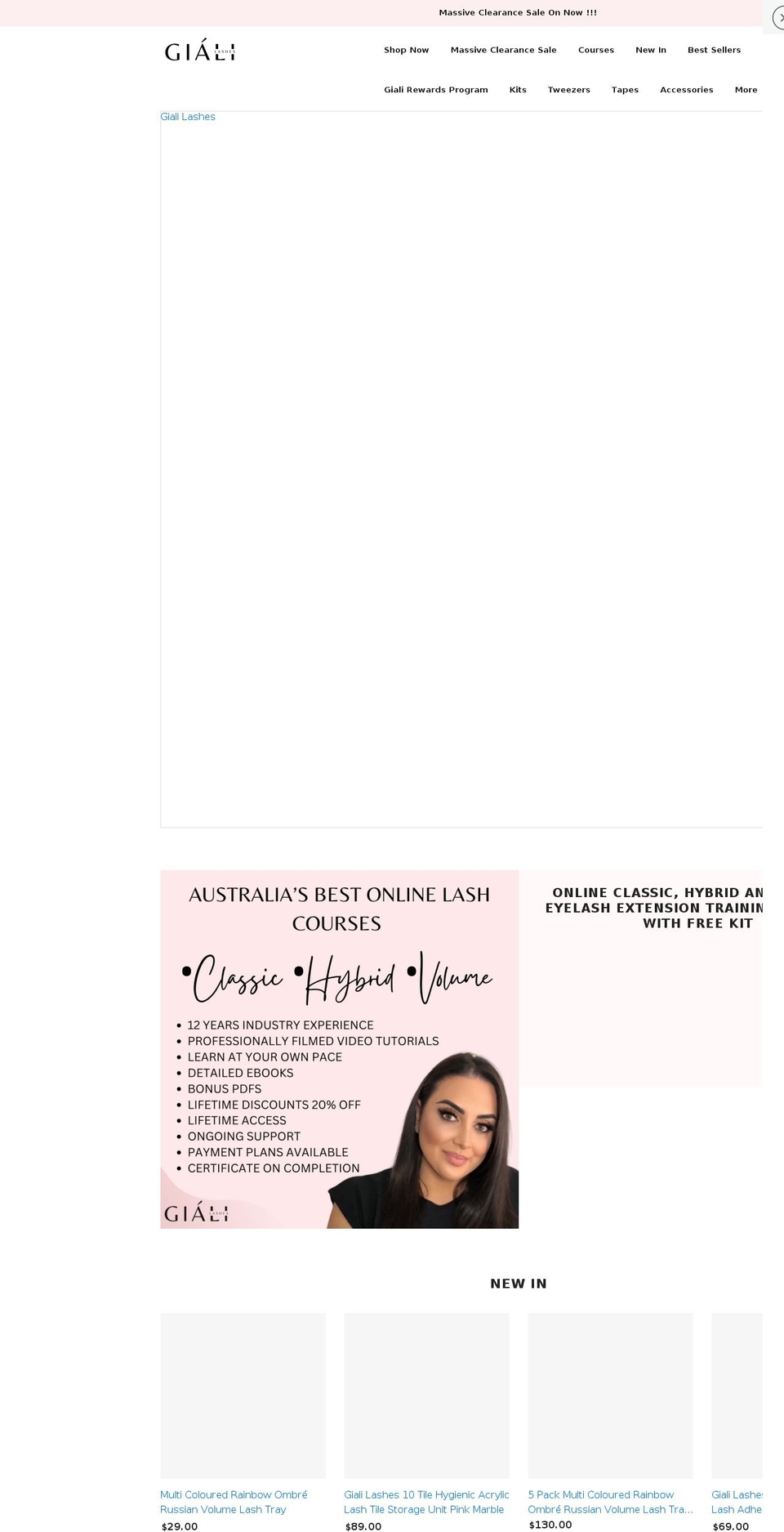 gialilashes.com shopify website screenshot