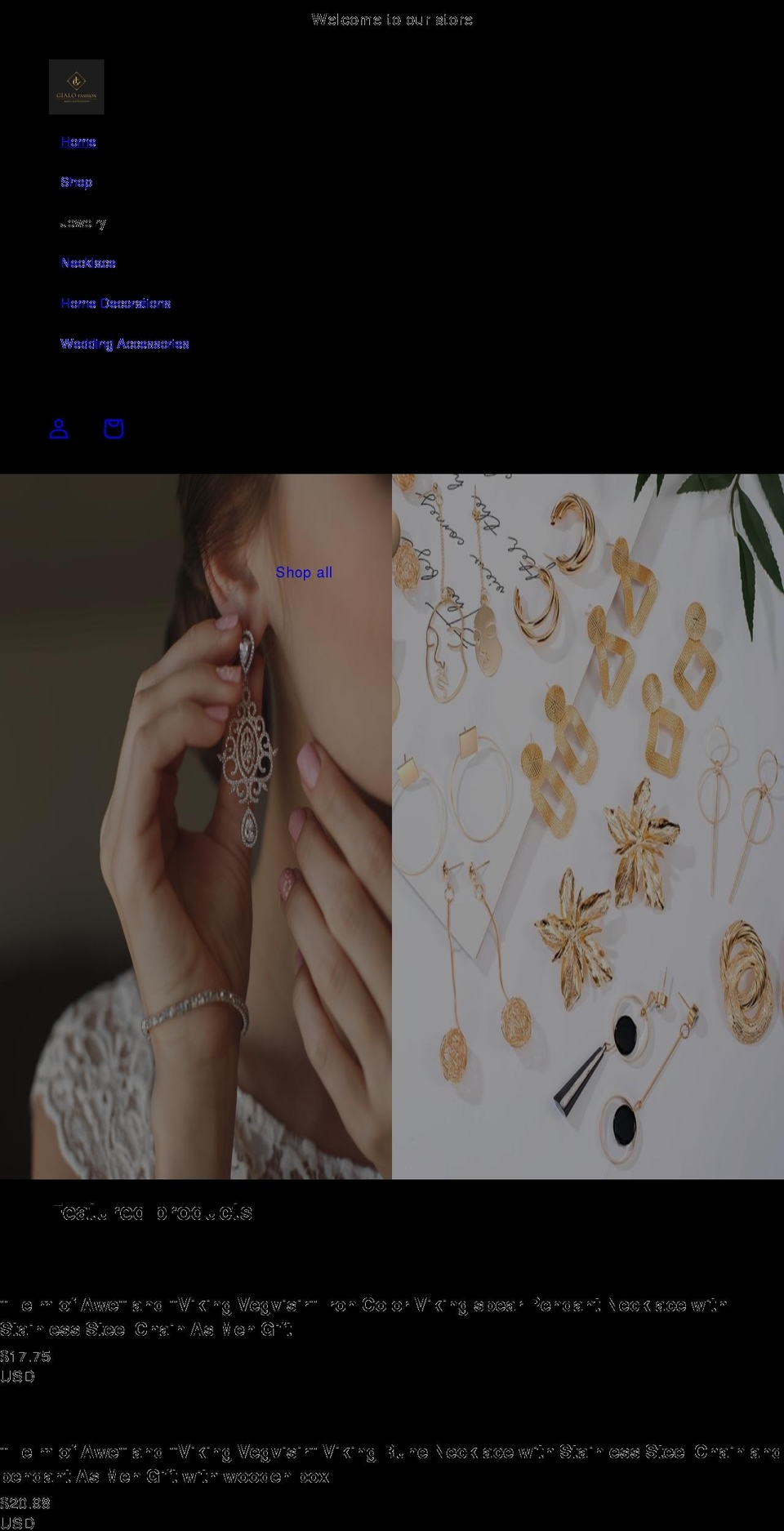 gialo-fashion.com shopify website screenshot