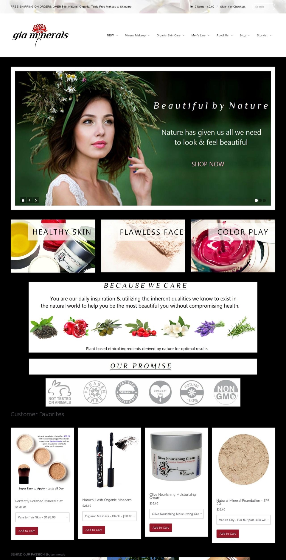 giamineralcosmetics.com — Shopify storefront screenshot