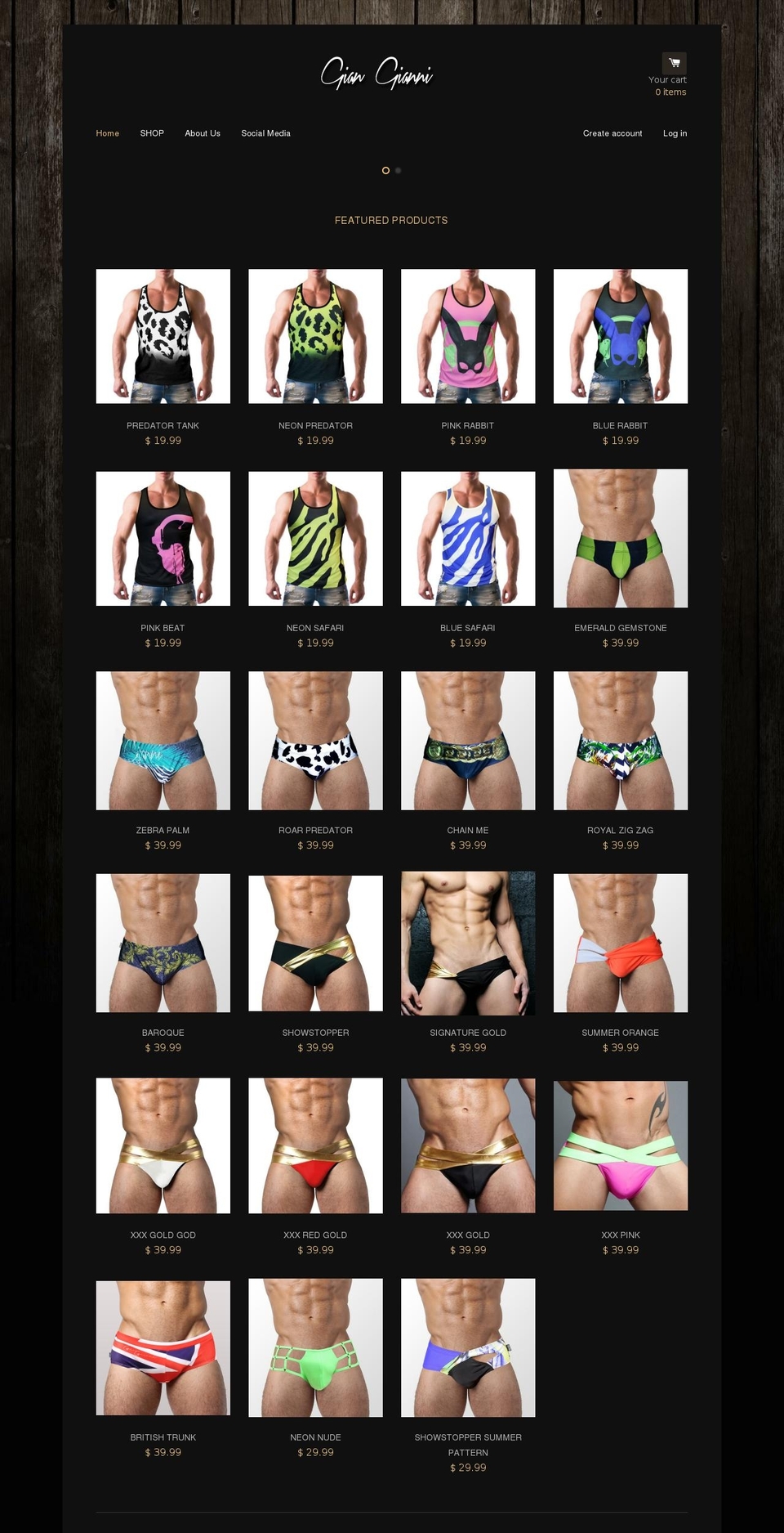 giangianni.com shopify website screenshot