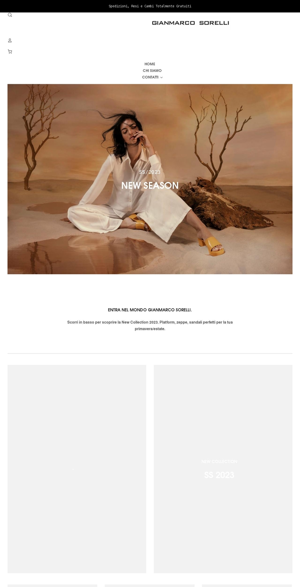 gianmarcosorelli.it shopify website screenshot