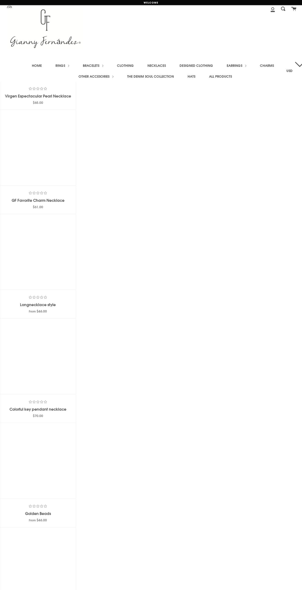giannyfernandez.com — Shopify storefront screenshot
