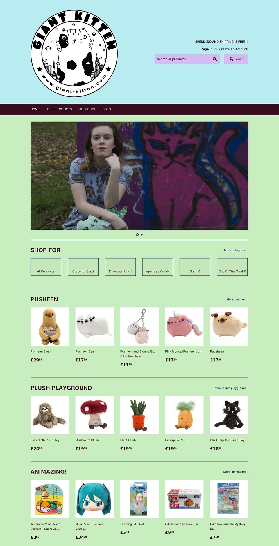 giant-kitten.com shopify website screenshot