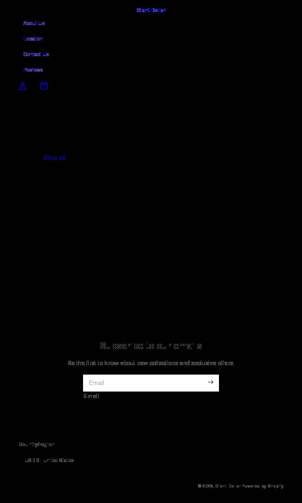 giantdollarstore.com shopify website screenshot
