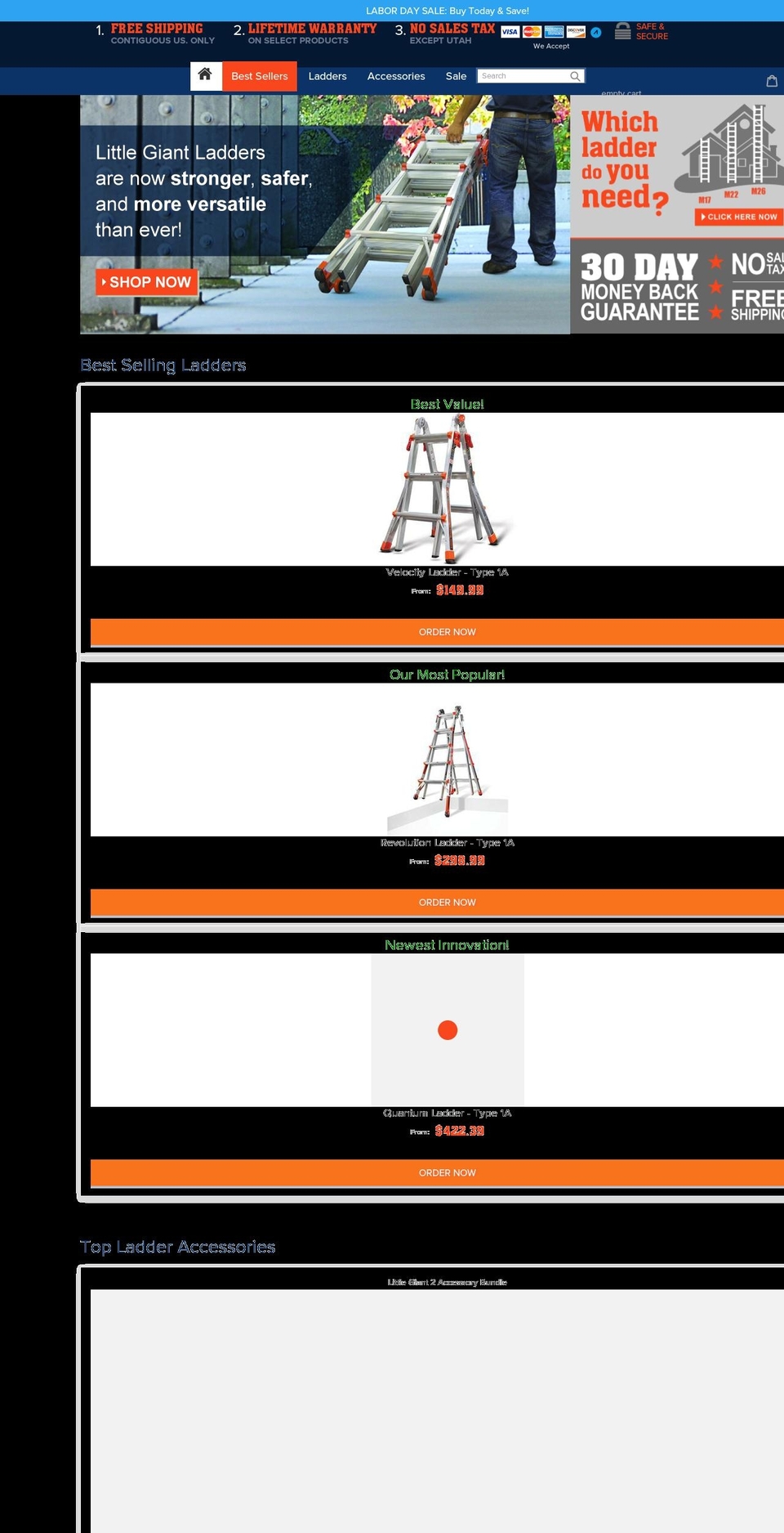 giantladdersystem.com — Shopify storefront screenshot
