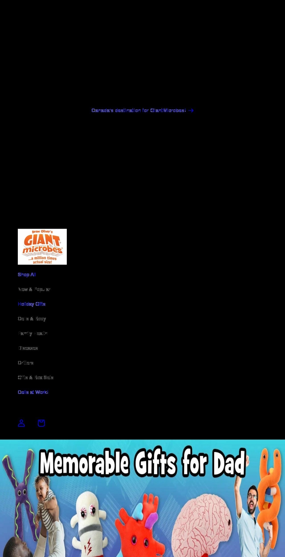 giantmicrobes.ca shopify website screenshot