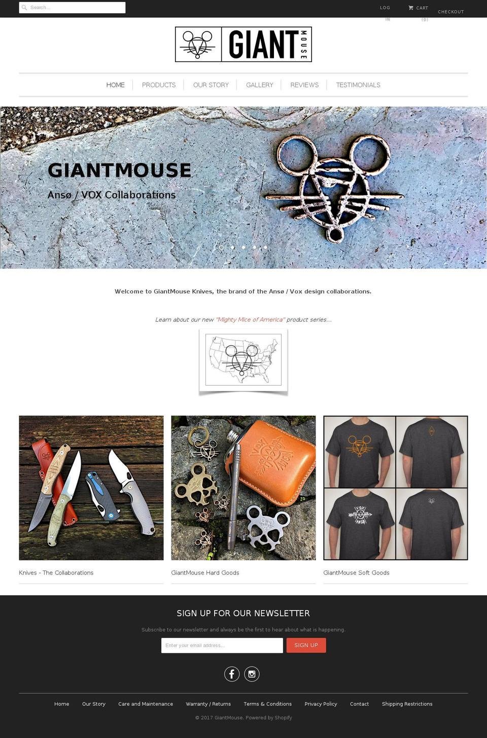 giantmouse.com shopify website screenshot