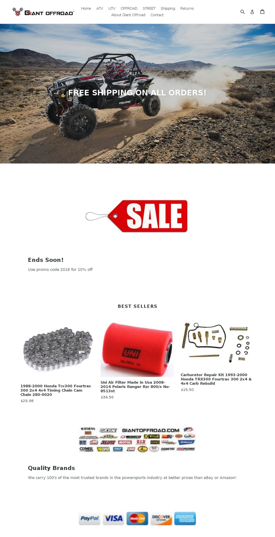 giantoffroad.com — Shopify storefront screenshot