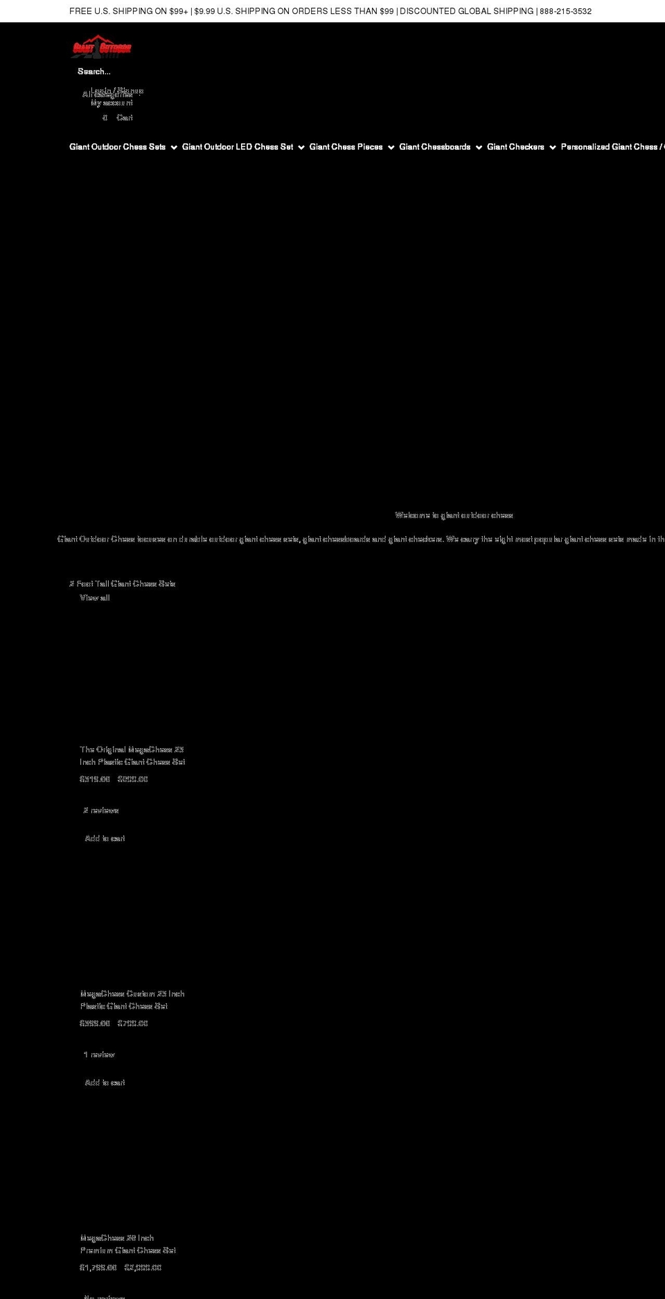giantoutdoorchess.com shopify website screenshot