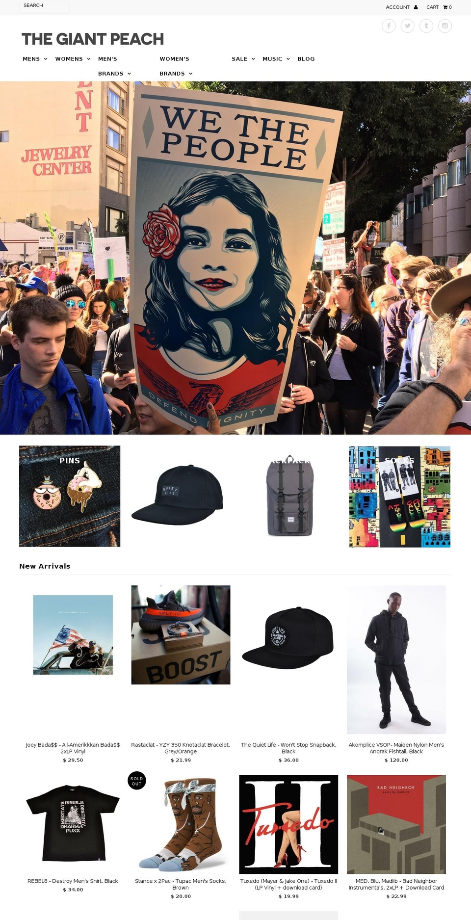 giantpeach.com shopify website screenshot