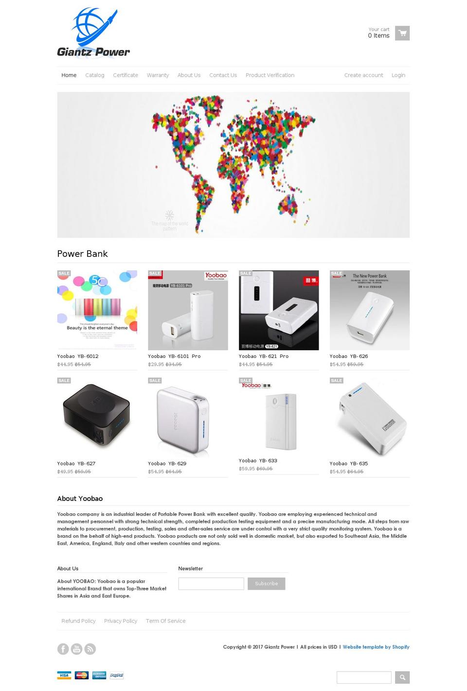 giantzpower.com shopify website screenshot