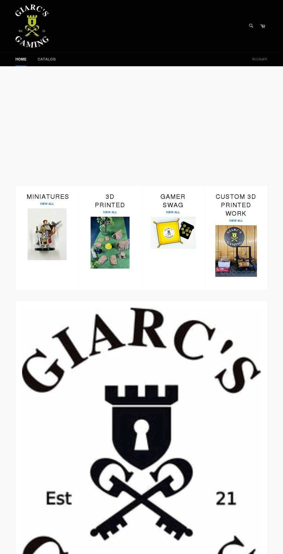 giarcsgaming.com shopify website screenshot