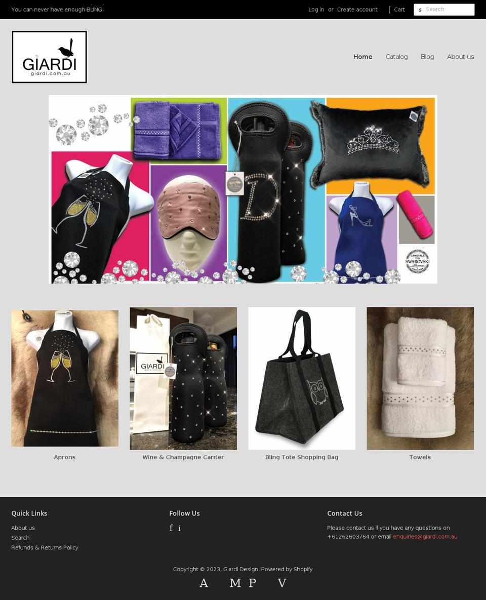 giardi.com.au shopify website screenshot
