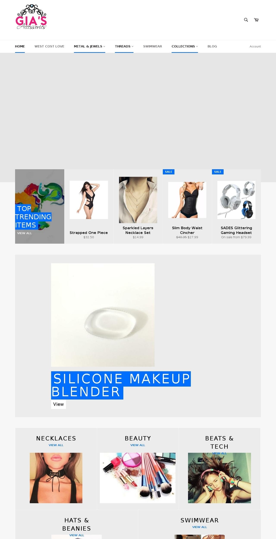 giasaccessories.com shopify website screenshot