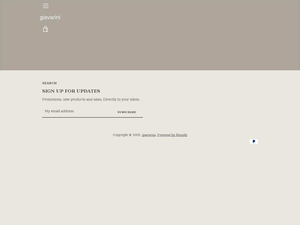 giavarini.net shopify website screenshot