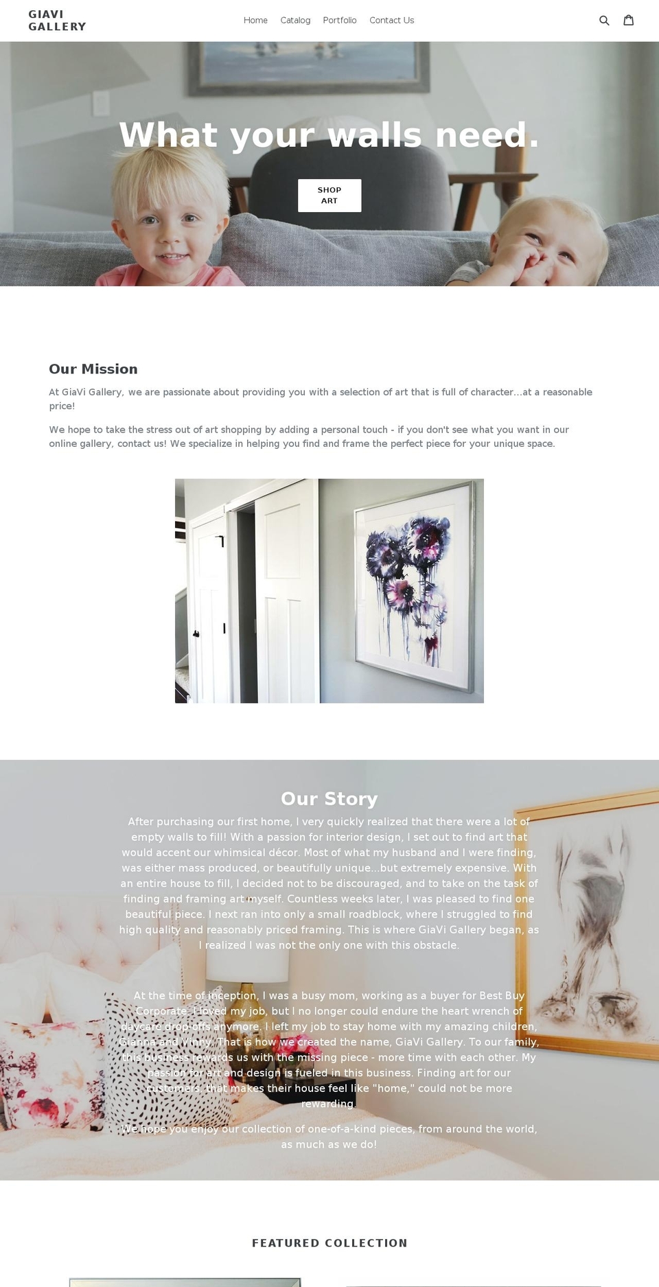 giavigallery.com — Shopify storefront screenshot