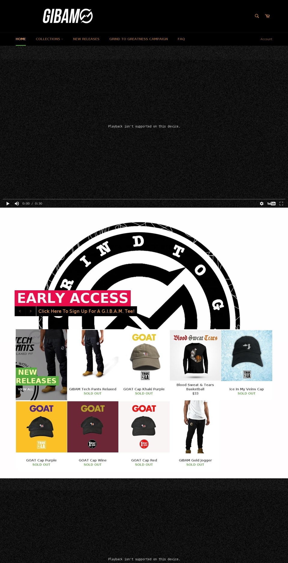 gibamlifestyle.com shopify website screenshot