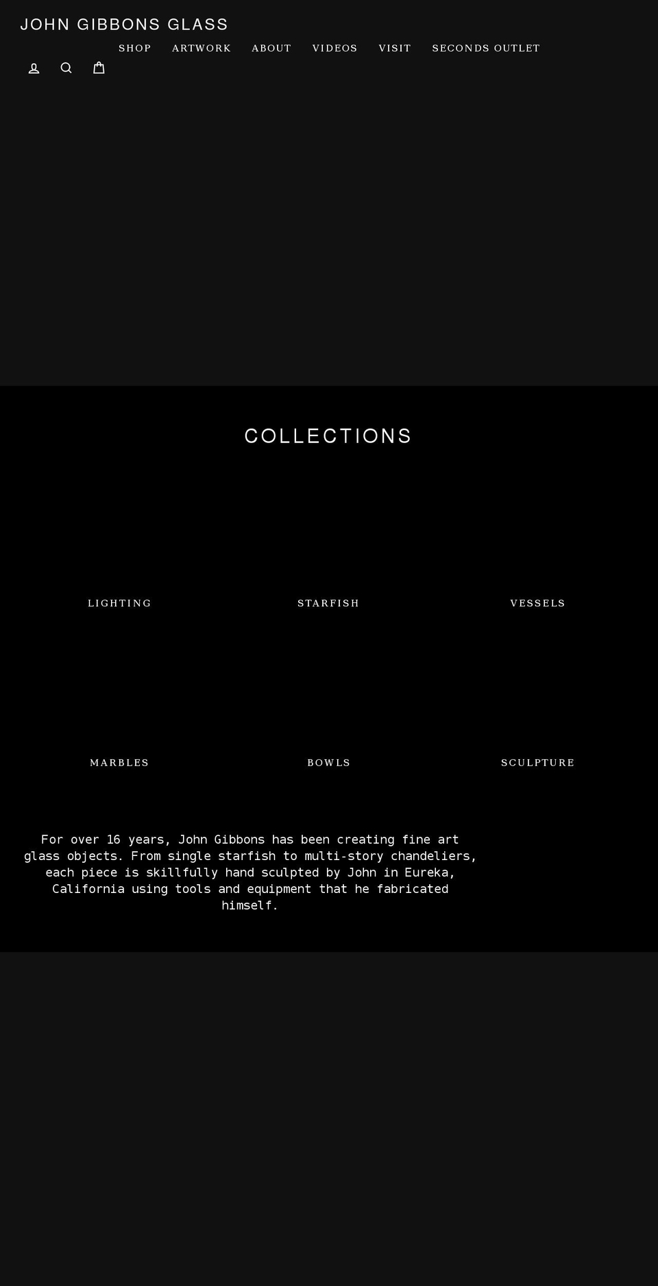 gibbonsglass.com shopify website screenshot