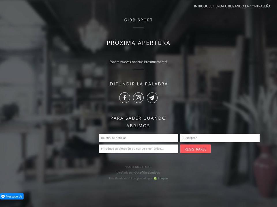 gibbsport.com — Shopify storefront screenshot