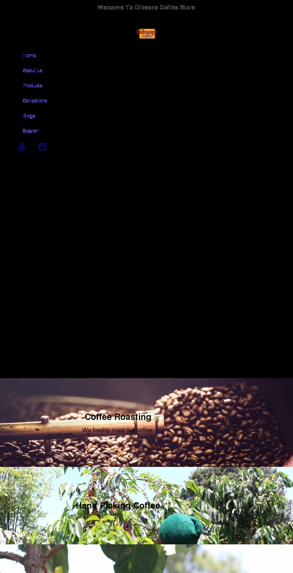 gibscoffee.com shopify website screenshot