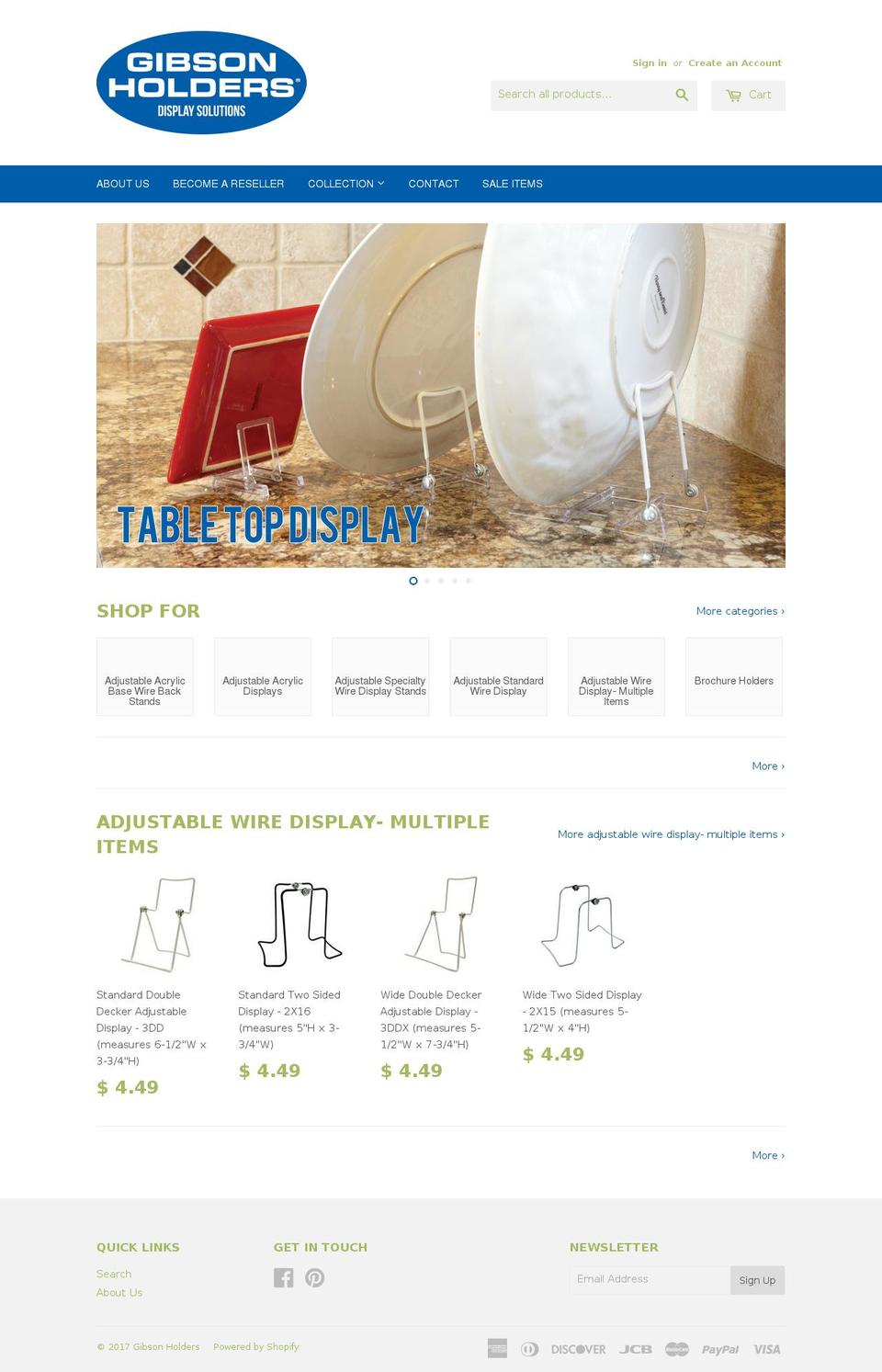 gibsonholders.com shopify website screenshot