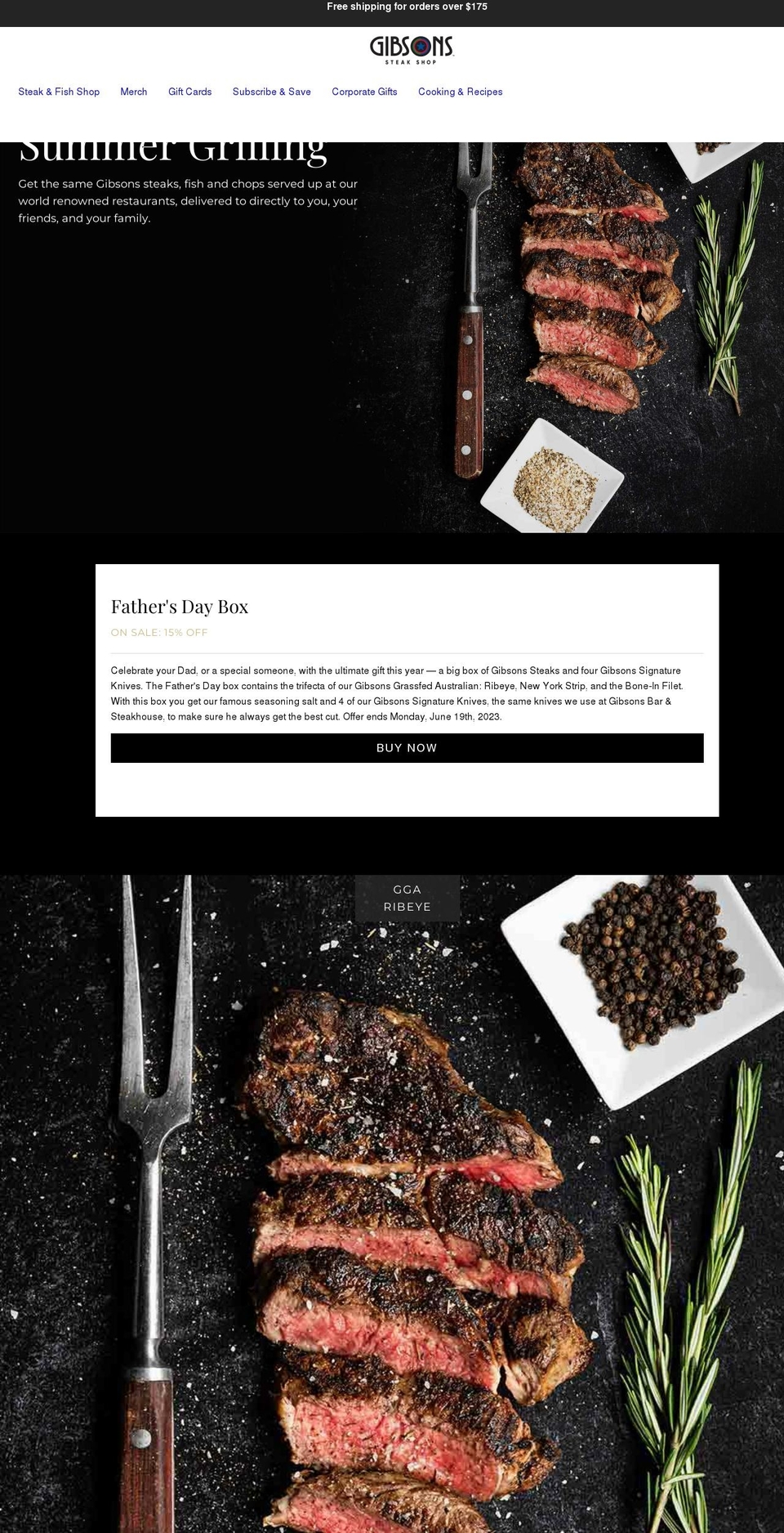 Copy of C Changes Shopify theme site example gibsonssteak.com