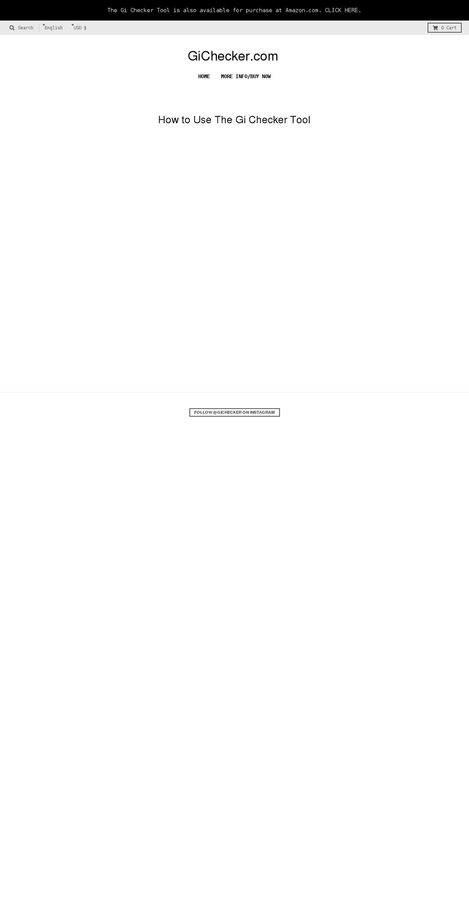 gichecker.com shopify website screenshot