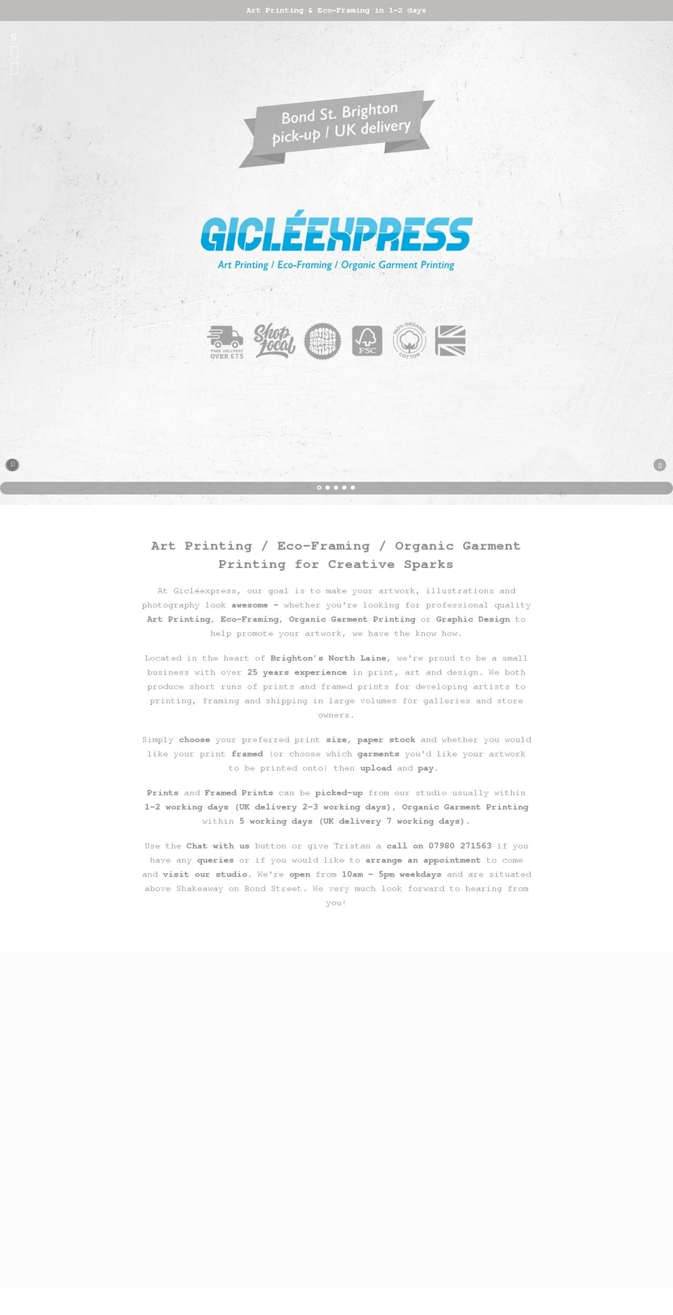 gicleexpress.com shopify website screenshot