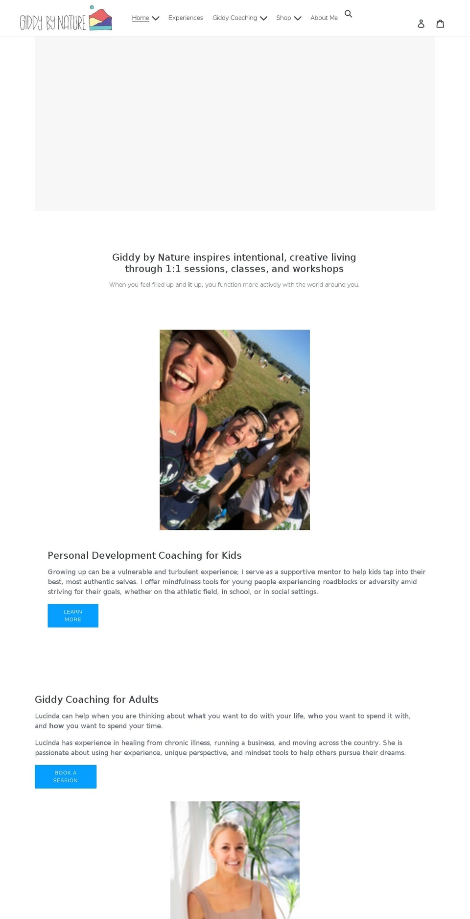 giddybynature.com shopify website screenshot