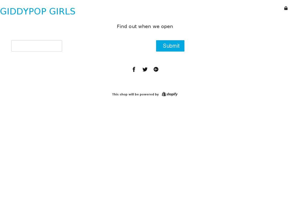 giddypopgirl.com — Shopify storefront screenshot