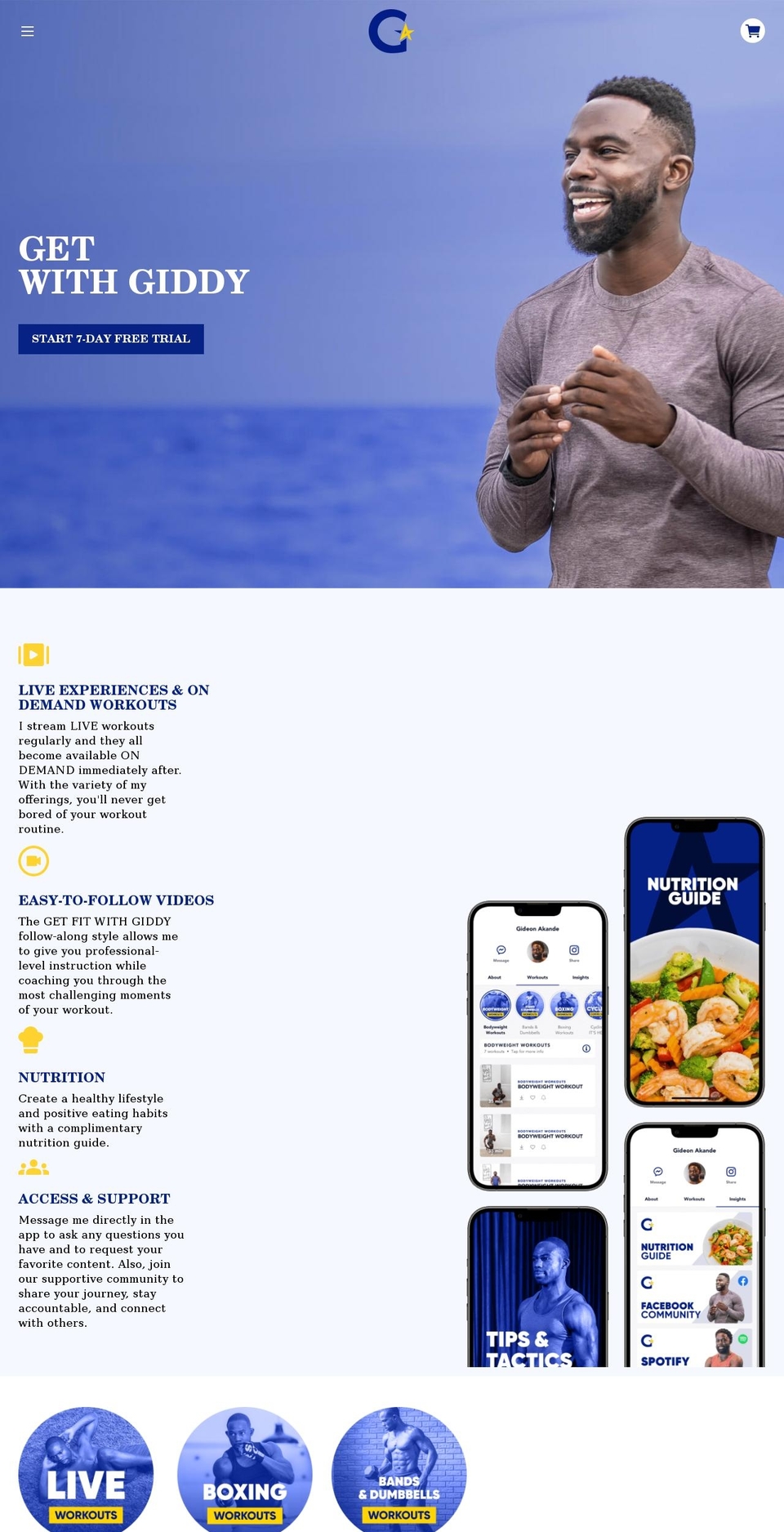 gideonakande.com shopify website screenshot