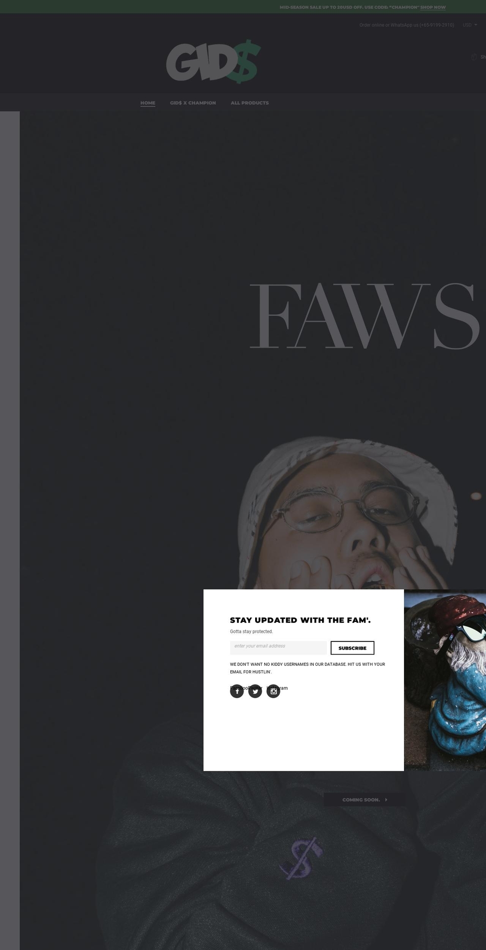 gidmoney.com shopify website screenshot