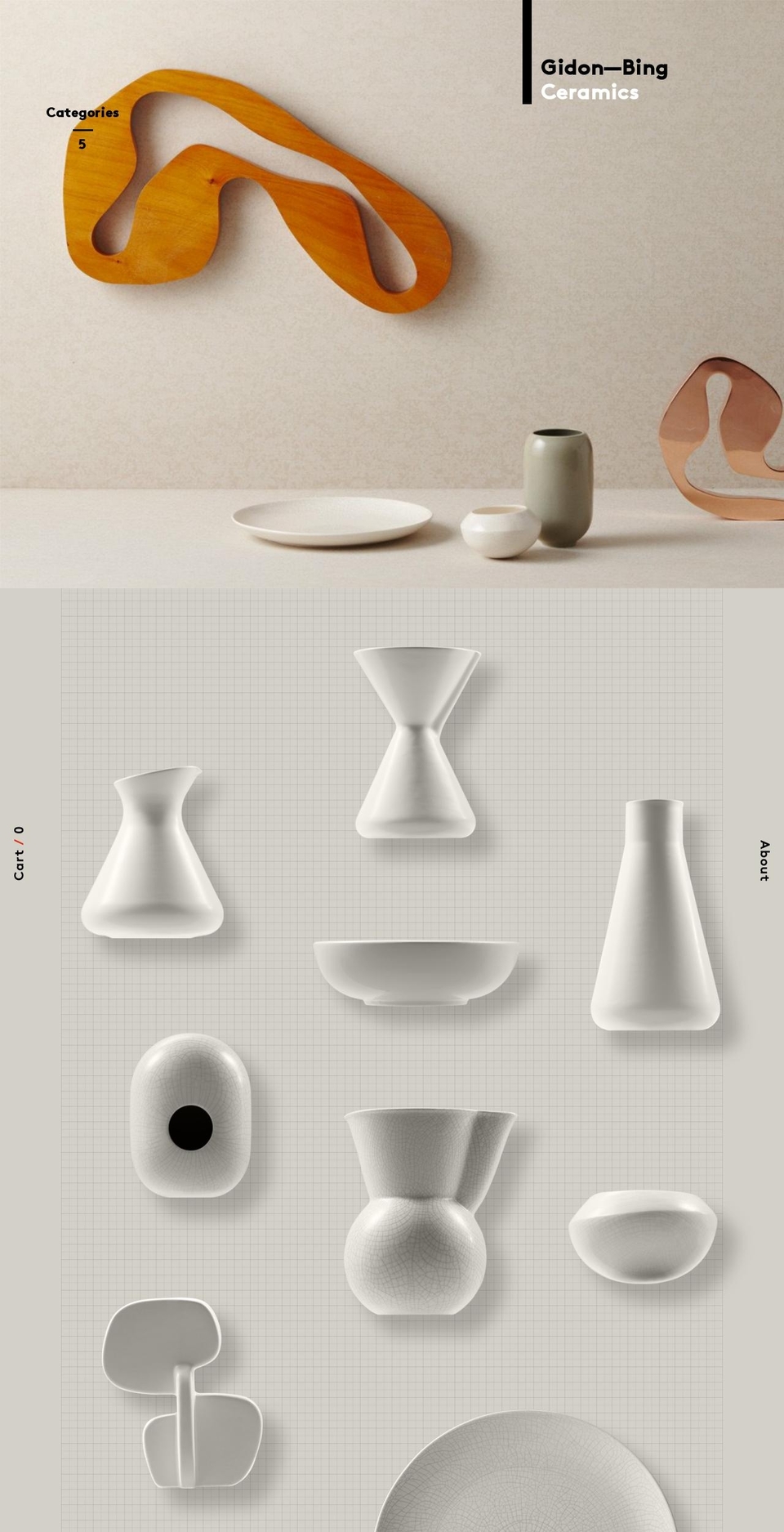 gidonbingceramics.com shopify website screenshot