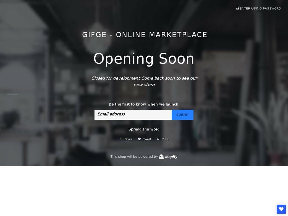 gifge.com — Shopify storefront screenshot