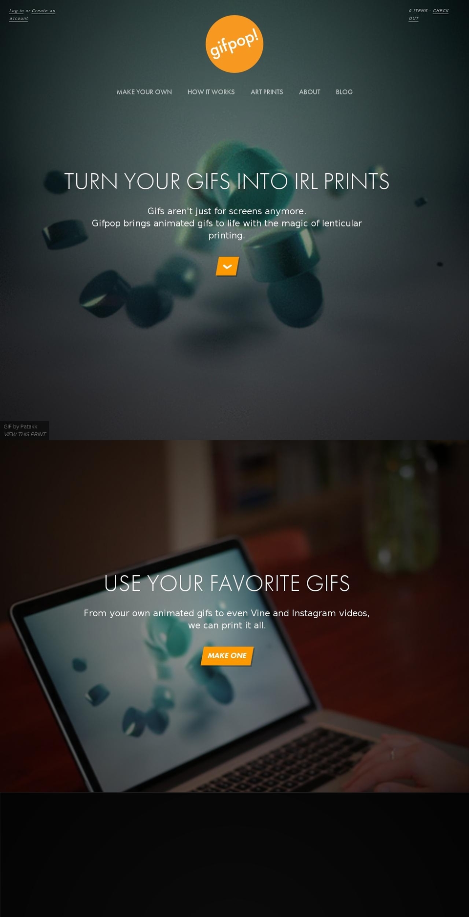 gifpop.io shopify website screenshot