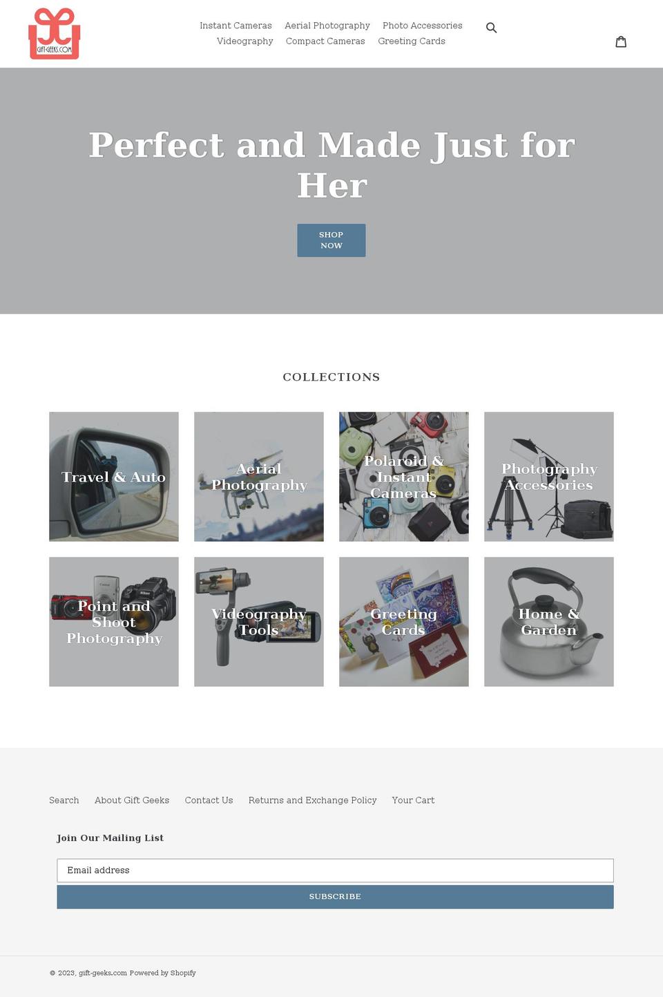 gift-geeks.com shopify website screenshot