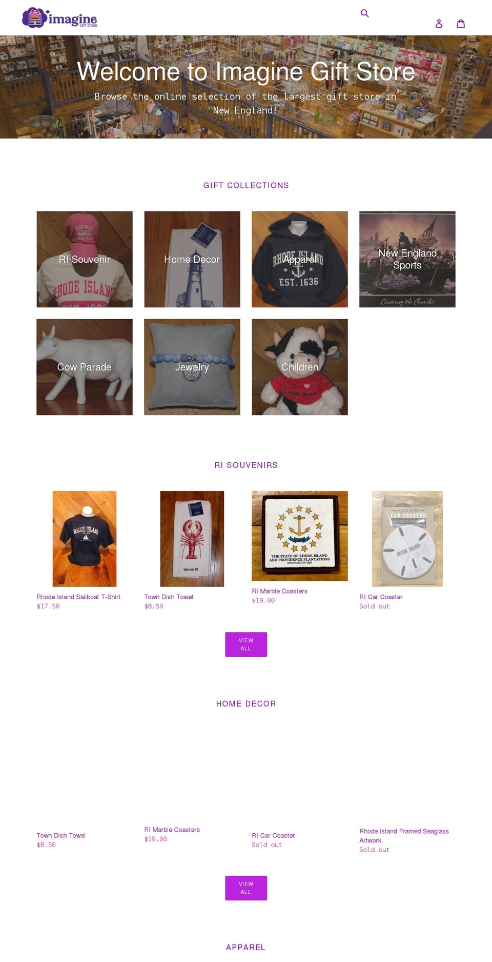 gift-imagine.myshopify.com shopify website screenshot